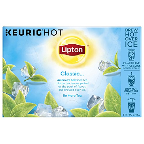 Lipton Iced Black Tea, Unsweetened K Cups Pods, 12 Ct