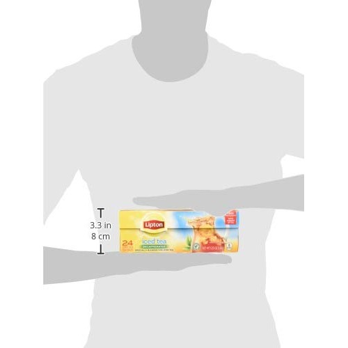 Lipton Iced Tea Decaffeinated, Family Size Tea Bags, 24 Count, P
