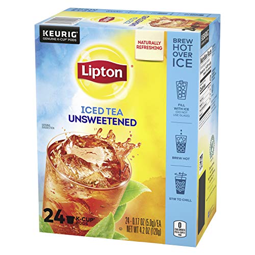 Lipton Iced Tea K-Cup Pods For A Cold Beverage Unsweetened Black