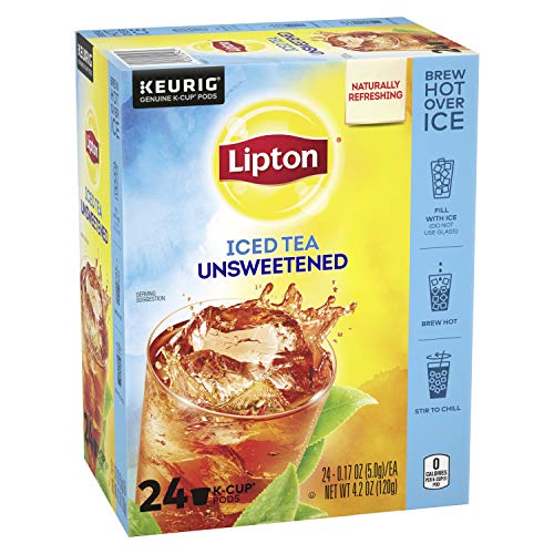 Lipton Iced Tea K-Cup Pods For A Cold Beverage Unsweetened Black