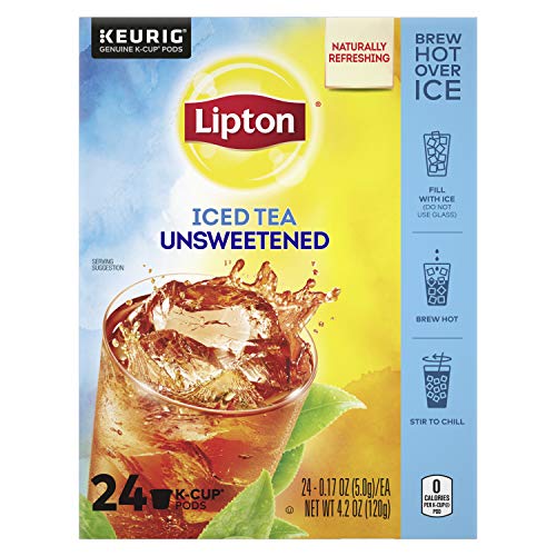 Lipton Iced Tea K-Cup Pods For A Cold Beverage Unsweetened Black
