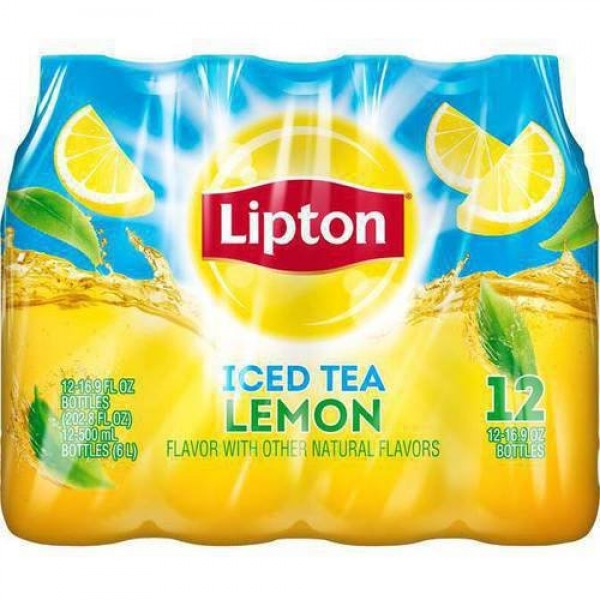 Lipton Iced Tea - Lemon Flavor - 16.9 Oz Bottles - 12 Pack