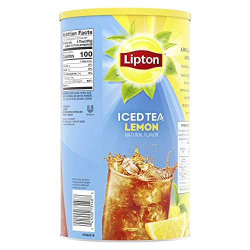 Lipton Iced Tea Mix For a Refreshing Cool Beverage Lemon Black T...