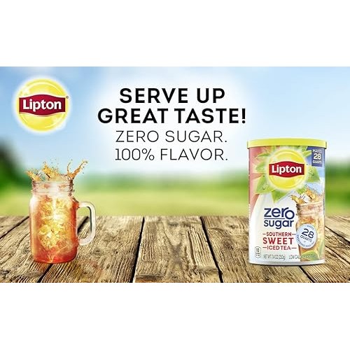 Lipton Iced Tea Mix, Sugar-Free, Southernn Sweet Tea, Makes 28 Q... Lipton Iced Tea Mix, Sugar-Free, Southernn Sweet Tea, Makes 28 Q...