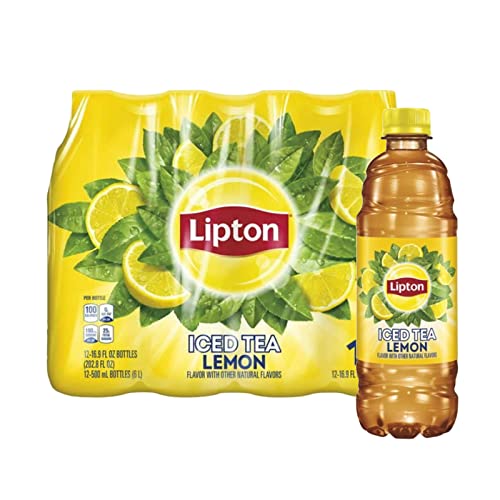 Lipton Lemon Iced Green Tea Plastic Bottle 16.9 fl oz 24 Pack