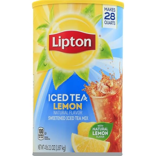 Lipton Lemon Powdered Iced Tea, Sweetened, Makes 28 Quarts