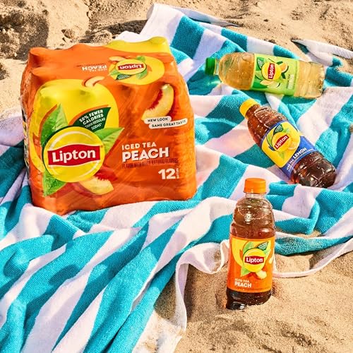 Lipton Peach Iced Tea, 16.9 Fl Oz Bottles (Pack of 12)