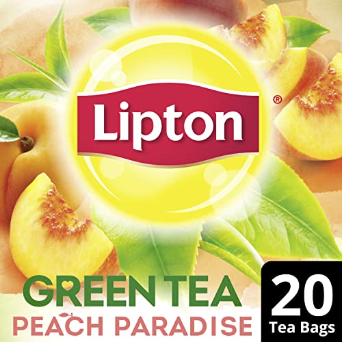 Lipton Peach Paradise Green Tea, 20 Count Pack of 6
