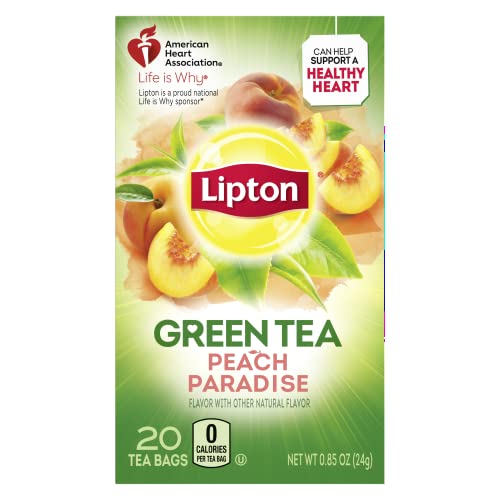 Lipton Peach Paradise Green Tea, 20 Count Pack of 6