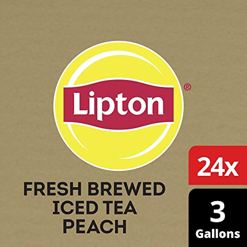 Lipton Peach Unsweetened Iced Tea Bags Black Made with Tea Leave...