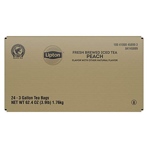Lipton Peach Unsweetened Iced Tea Bags Black Made with Tea Leave...
