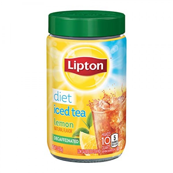Lipton Powdered Mix Iced Tea For A Cool Beverage Diet Decaffeina