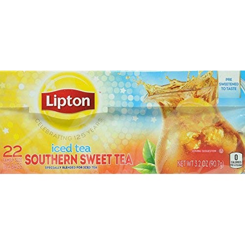 Lipton Southern Sweet Iced Tea Bags 22 Count Family Size
