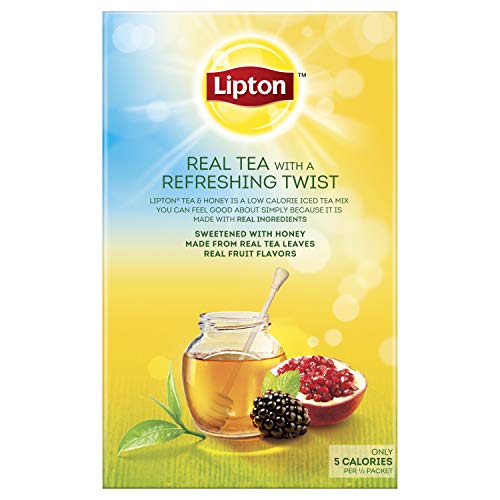 Lipton Tea And Honey Iced Green Tea To-Go Packets, Blackberry Po