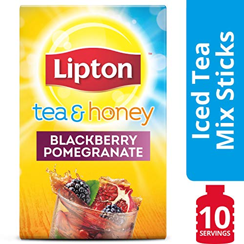 Lipton Tea And Honey Iced Green Tea To-Go Packets, Blackberry Po