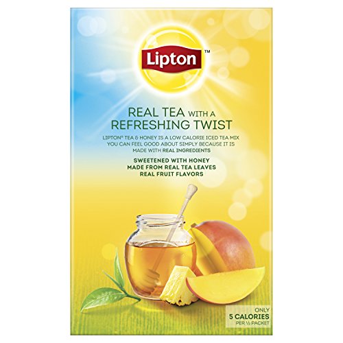 Lipton Tea and Honey Iced Tea To Go Packets, Mango Pineapple, 10...