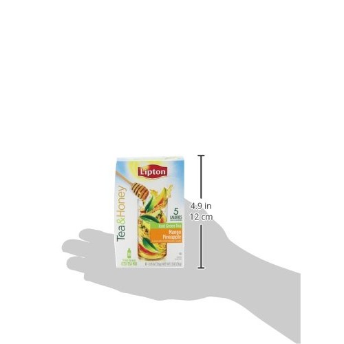 Lipton Tea and Honey Iced Tea To Go Packets, Mango Pineapple, 10...