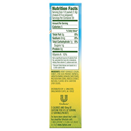 Lipton Tea and Honey Iced Tea To Go Packets, Mango Pineapple, 10...