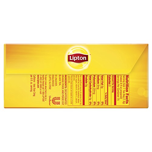 Lipton Tea Bags For A Delicious Beverage Decaffeinated Black Tea