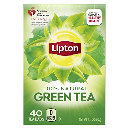 Lipton Tea Bags, Green Tea, Can Help Support a Healthy Heart, 40...