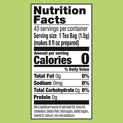 Lipton Tea Bags, Green Tea, Can Help Support a Healthy Heart, 40...
