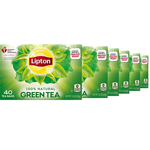 Lipton Tea Bags, Green Tea, Can Help Support a Healthy Heart, 40...