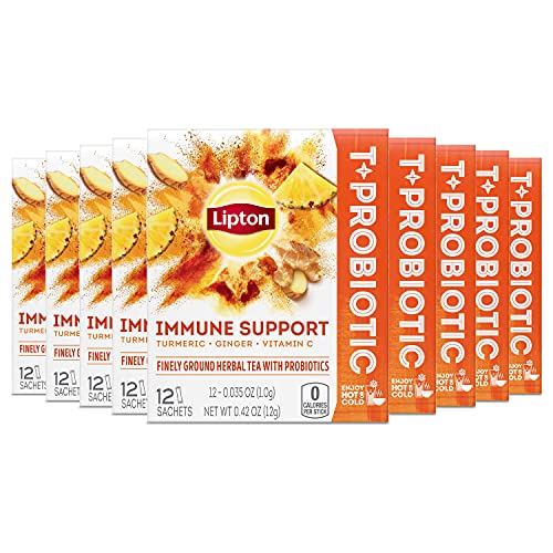 Lipton Tea Sachets For a Refreshing Cup of Flavored Tea Turmeric...