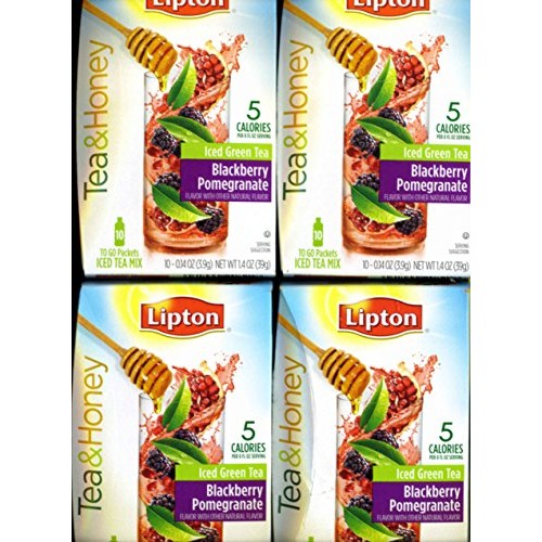 Lipton To Go Stix Iced Green Tea Mix Tea And Honey Blackberry Po
