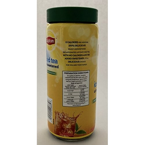 Lipton Unsweetened Decaffeinated Instant Tea Mix, 30 Quarts Lipton Unsweetened Decaffeinated Instant Tea Mix, 30 Quarts