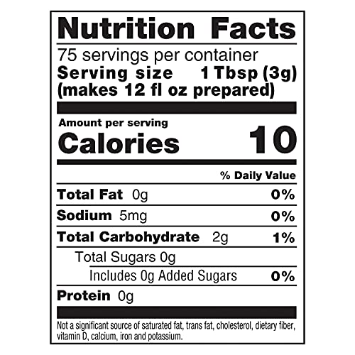 Lipton Zero Sugar Iced Tea Mix, Lemon Low Calorie, 8.1 Ounce Pa...