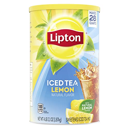 Lipton Iced Tea Mix, Lemon, 28 Qt, Pack Of 2