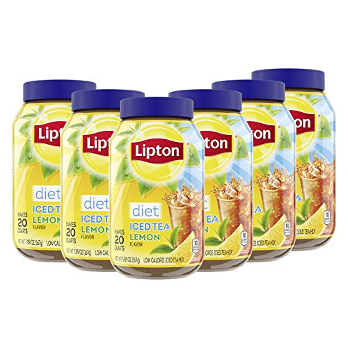 Lipton Black Iced Tea Mix, Diet Lemon 20 Qt, 5.9 Ounce, Pack Of 6