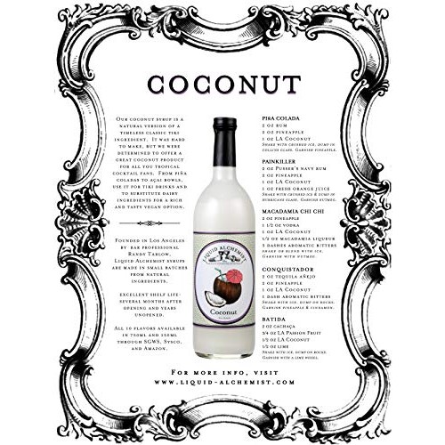 Liquid Alchemist Coconut Cocktail Syrup, Drink Mixers - Natural,