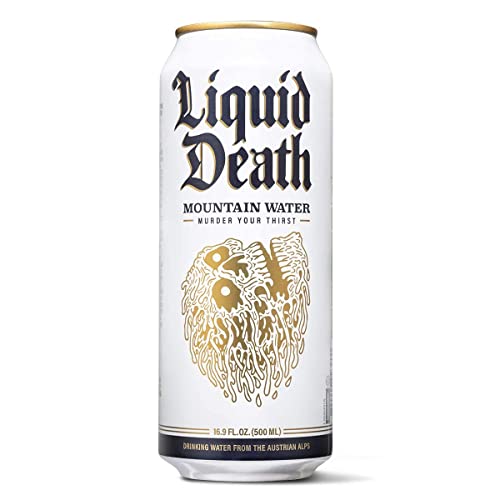 Liquid Death Mountain Water, 16.9 Oz. Tallboys 12-Pack