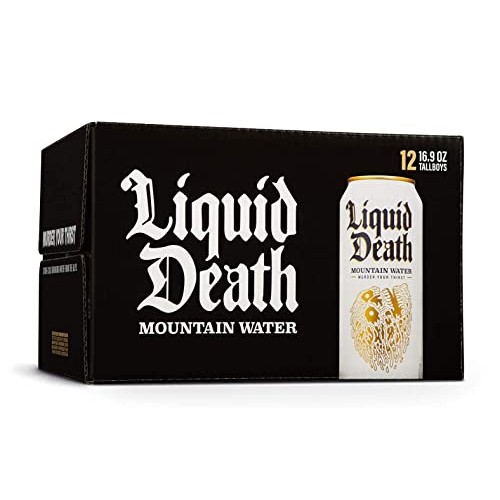 Liquid Death Mountain Water, 16.9 Oz. Tallboys 12-Pack