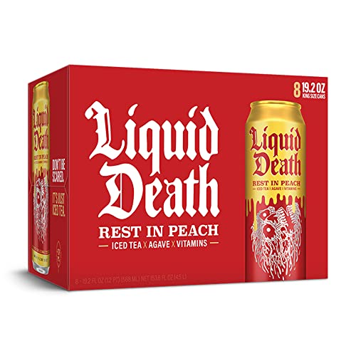 Liquid Death Iced Black Tea Mixed Pack 24 x 19.2 oz King Size C...