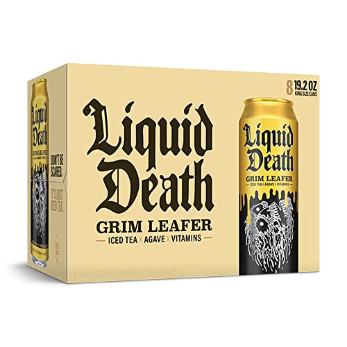 Liquid Death Iced Black Tea Mixed Pack 24 x 19.2 oz King Size C...