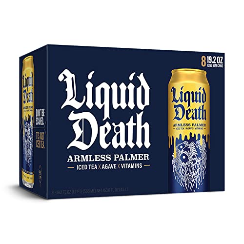 Liquid Death Iced Black Tea Mixed Pack 24 x 19.2 oz King Size C...