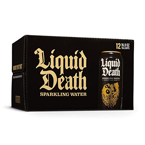 Liquid Death Sparkling Water, 16.9 Oz. Tallboys 12-Pack