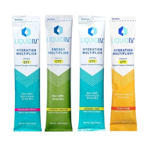 Liquid I.V. Hydration Multiplier Individual Stick Packs 4 Flavo