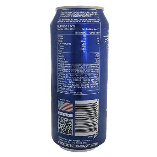 Liquid Ice Energy Drink - Arctic Berry 16 Fl Oz, 12 Count