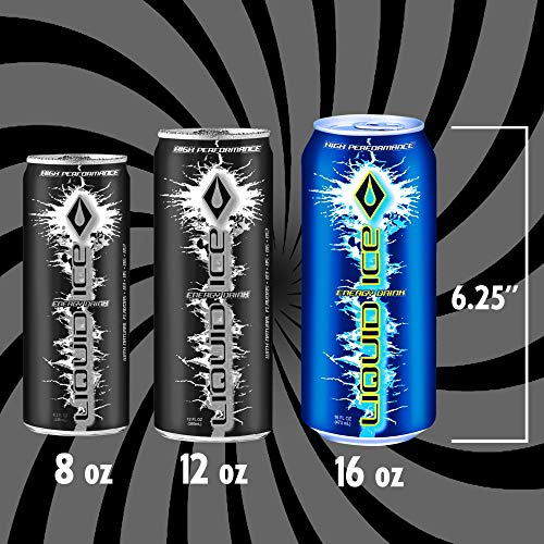 Liquid Ice Energy Drink - Arctic Berry 16 Fl Oz, 12 Count
