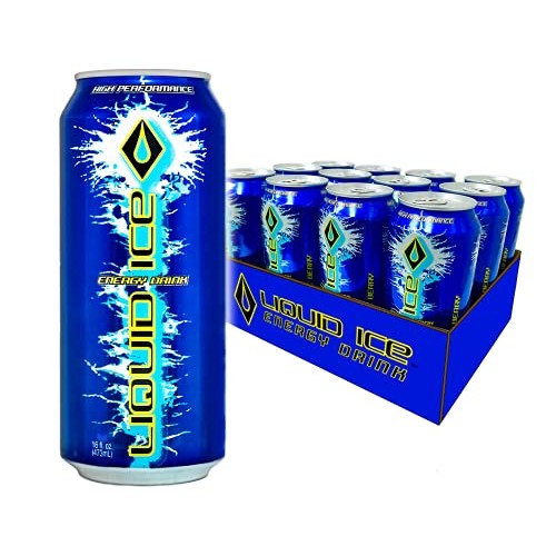 Liquid Ice Energy Drink - Arctic Berry 16 Fl Oz, 12 Count