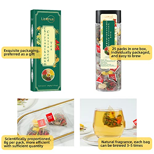 Chrysanthemum Cassia Seed Tea Bags200g, 8gX25Bags, Premium Bur...