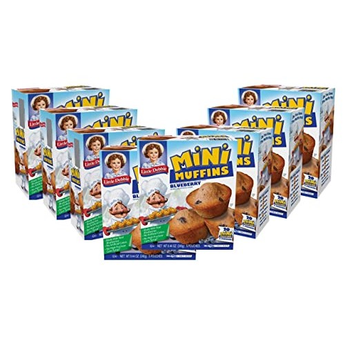 Little Debbie Blueberry Mini Muffins, Bite-size Muffins Baked wi...
