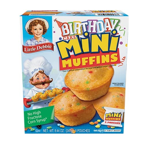 Little Debbie Mini Muffin Variety Pack, Birthday Cake, Blueberry...