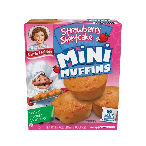 Little Debbie Strawberry Shortcake Mini Muffins, Bite-sized Muff...