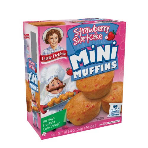 Little Debbie Strawberry Shortcake Mini Muffins, Bite-sized Muff...
