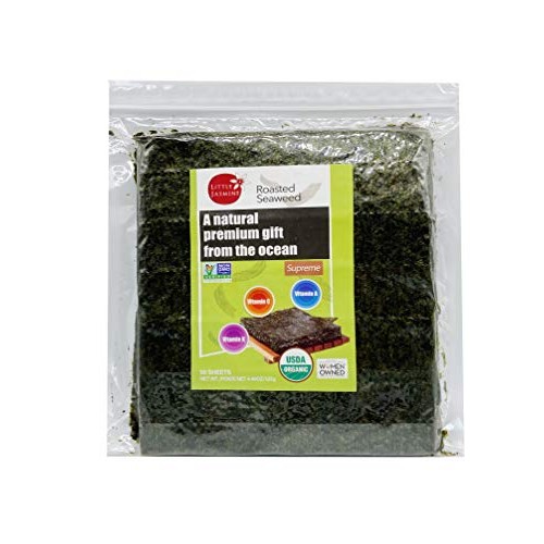 Little Jasmine Usda Organic Premium Grade Roasted Seaweed, 50-Fu