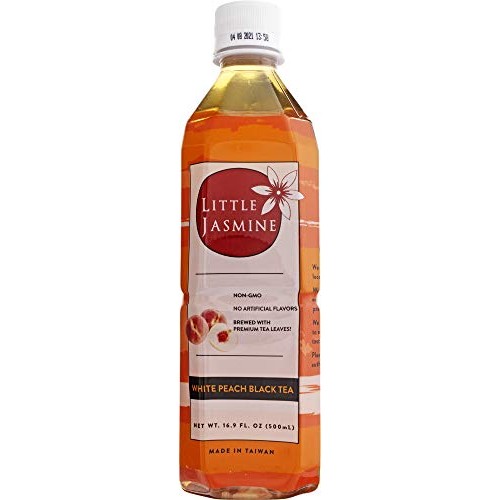LITTLE JASMINE White Peach Black Tea, 16.9 Fl Oz Pack of 12